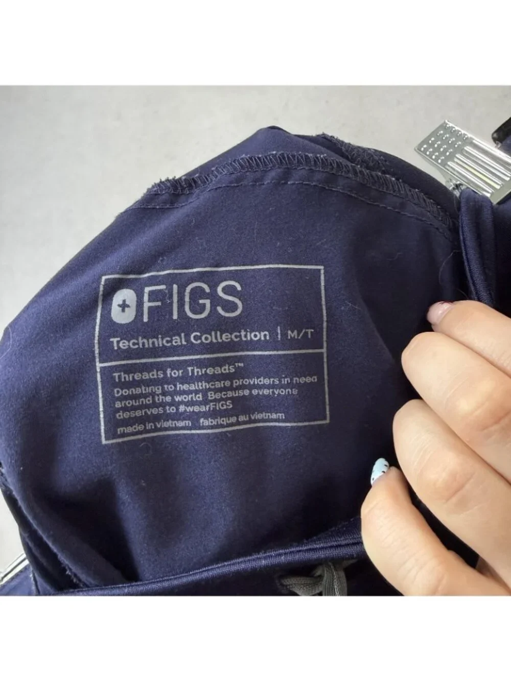 FIGS Scrub Pants Mens Medium Tall Blue Technical Collection Cargo Drawstring